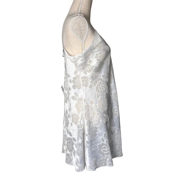 Vintage Victoria’s Secret White Satin Floral Slip Dress Bridal Y2K Honeymoon - Picture 5 of 7